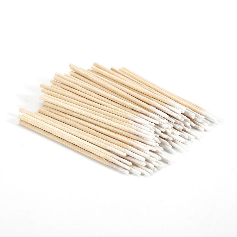 

Sponges Applicators & Cotton 100/200/300Pcs Wooden Stick Swabs Small Pointed Tip Swab Cleaning The Ears Eyebrow Lips Eyelash Extension Glue