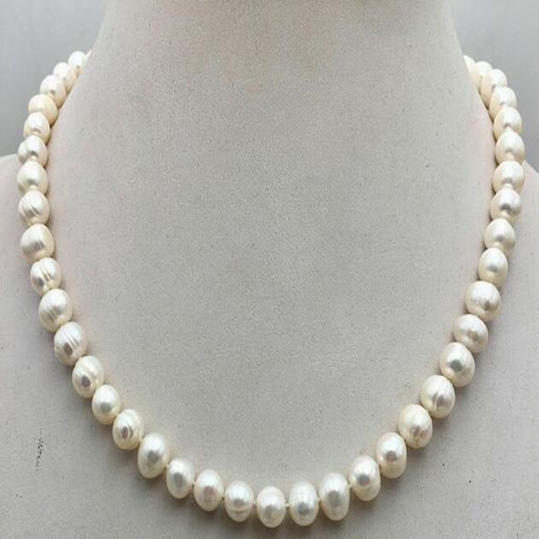 

New Natural White 7-8mm Akoya Freshwater Pearl Necklace 18in