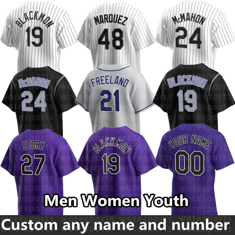 

2022 Kris Bryant Jersey Custom Charlie Blackmon Randal Grichuk Ryan McMahon German Marquez Kyle Freeland Hampson Todd Helton Montero custom Wear Baseball Jerseys, Women's color 5