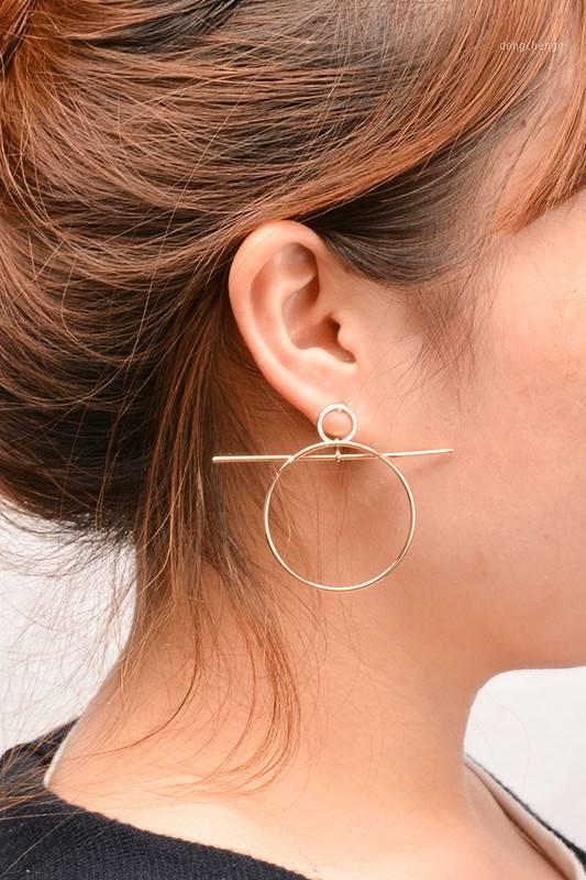 

Punk Geometric Gold Sliver Big Round Circle Hoop Earrings For Women Girls Fashion Boho Statement Gifts
