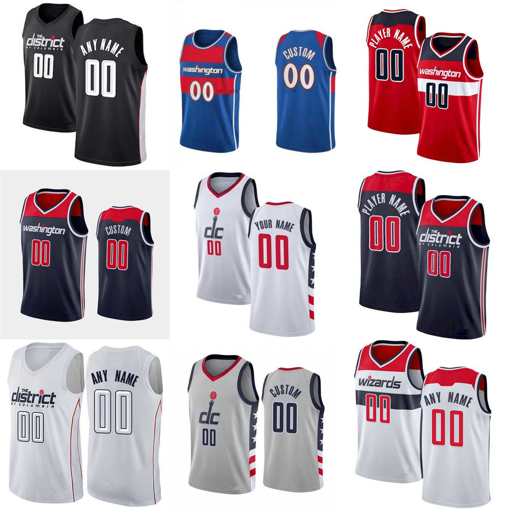 

75th Custom Jersey Washington''Wizards''Men Women Youth 24 Corey Kispert 3 Bradley Beal 8 Rui Hachimura Basketball Jerseys, Color