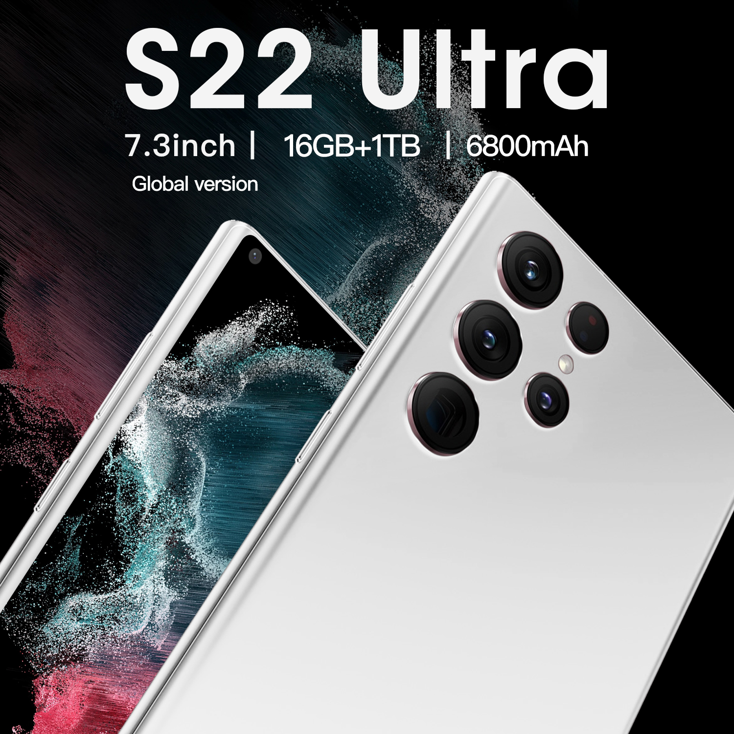 

Original Smartphone S22 Ultra 7.3&quot 16GB+512GB 6000mAh 5G Network Unlocked Smart phone Android Global Version Mobile Phones