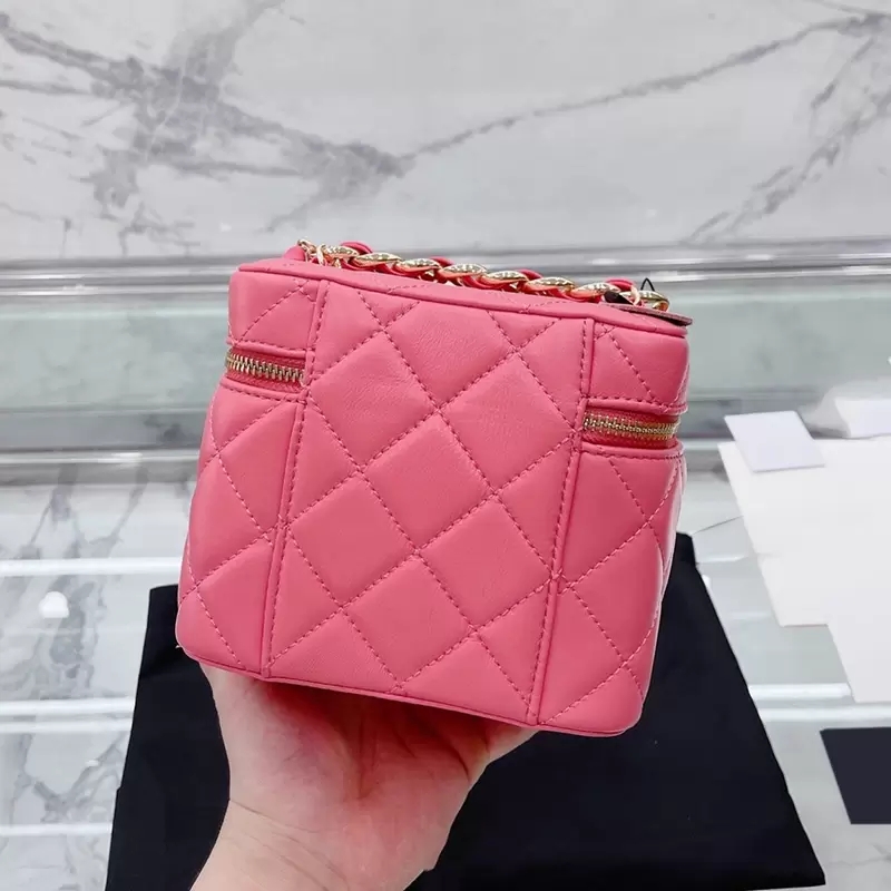 

Classic Top Handle Totes Crossbody Shoulder Lambskin Bags Quilted Matelasse Chain Purse Box Vanity Cosmetic Case Genuine Leather Luxury Designer_handbags 17*14CM K, Extra freight