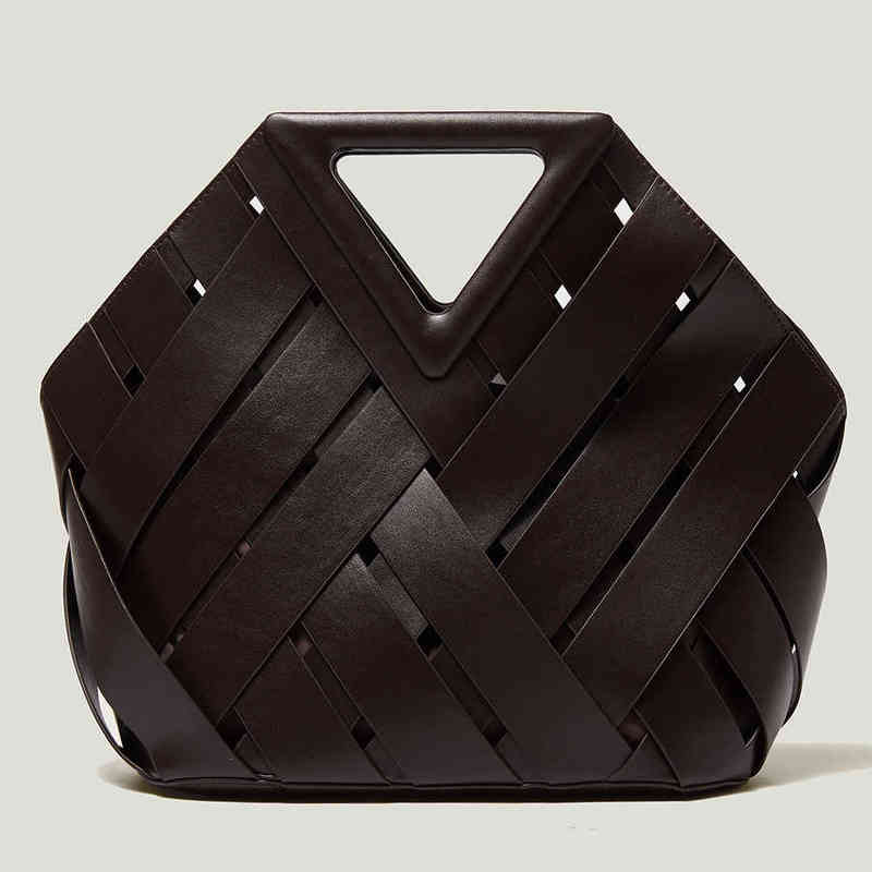 

Evening Bags Hollow Out Fashion Handbags for Women Simple Vintage Ladies Clutch Woven Designer Female Purse Retro Party Girls Tote Pu Leather 220407, Black