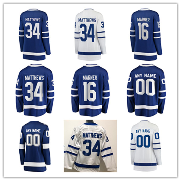 

Hockey Women Jerseys Youth Jersey Auston Matthews 34 Marner 16 John Tavares 91 Blue And White Color Women's Size S-XXL Kids S/ L/XL Stitched, Kids blue size s-xl
