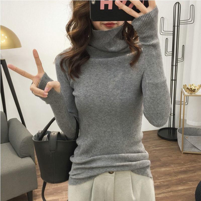 

Women' Sweaters Coming Autumn Winter Long Sleeve Elegant Knitted Sweater Women Pullover Slim White Pull Knitwear M60Women, Black
