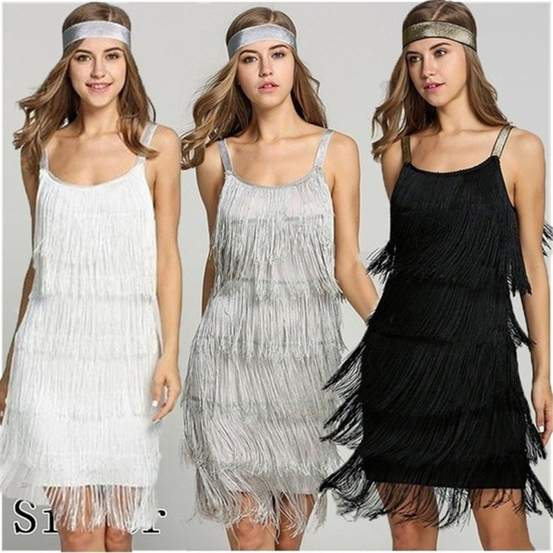Sexy Dress Women Summer Vestidos Fringe Spaghetti Strap Women Party Dresses Sleeveless Beach Dress for Ladies Black Clubwear-image-764045940