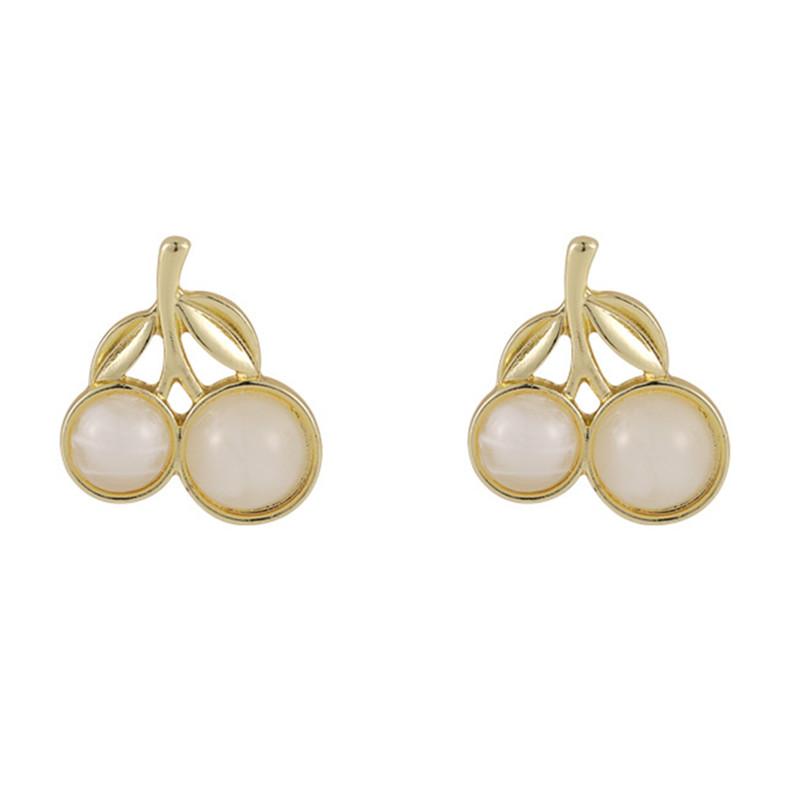 

Dangle & Chandelier Summer Style Fresh And Small Cute Cherry Earrings Girls Short Red White Outing Sweet Drop Earring Women Ear Jewelry