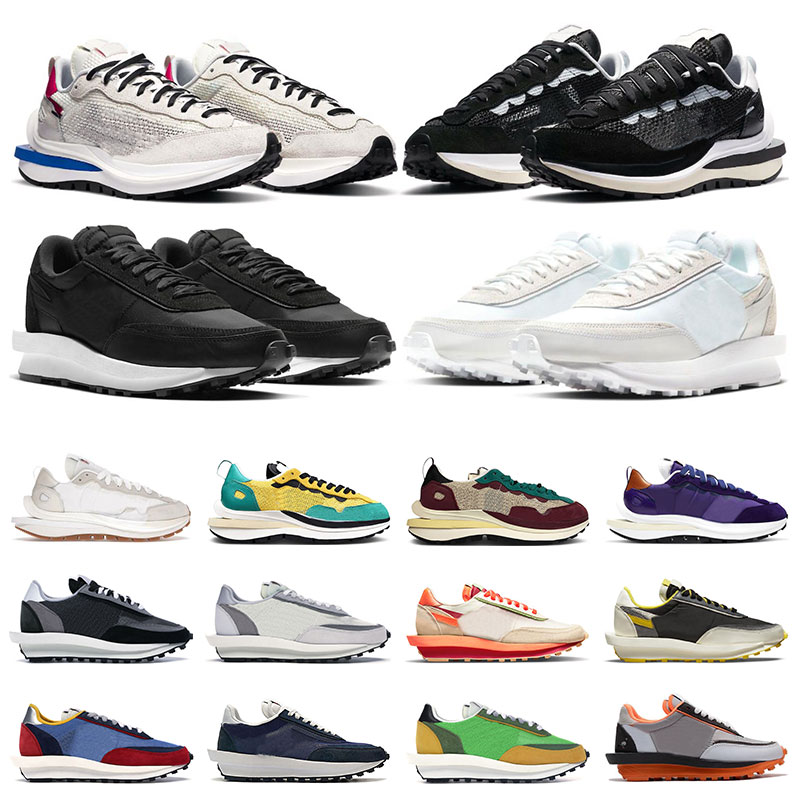 

men VaporWaffle running shoes LDWaffle 2.0 Royal Fuchsia Sail Gum Tour Yellow Villain Red Summit White Black Nylon women outdoor sports sneakers, 8 black