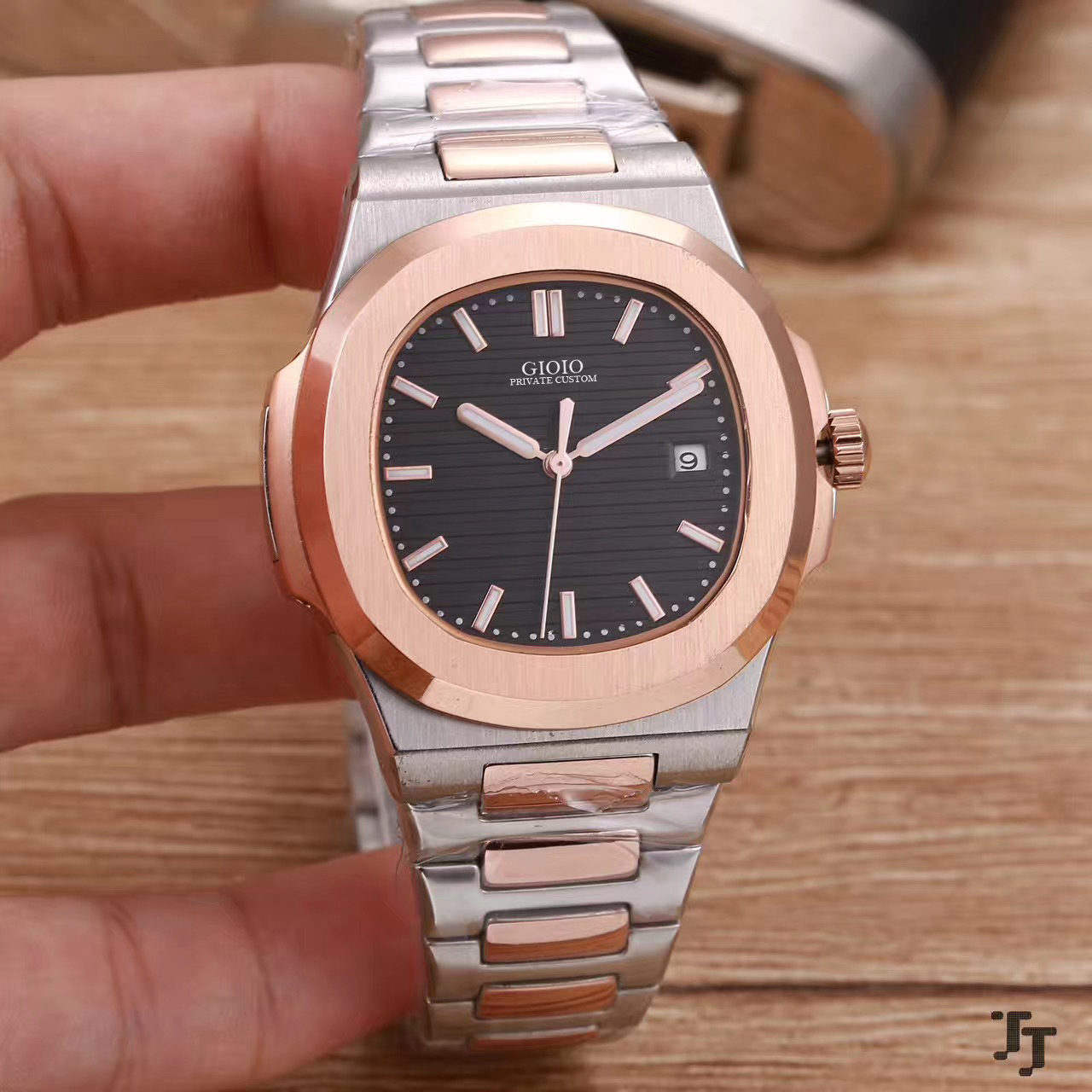

Automatic Mechanical Stainless Steel Men's Watch Rose Gold Black Blue, Green