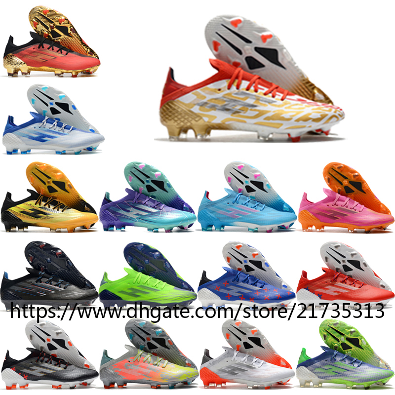 

Mens Football Boots X Speedflow.1 FG Soccer Cleats Low Ankle Blue Orange Red Black Purple Yellow White Gold Green Pink Soccer Shoes Size US 6.5-11.5, 17
