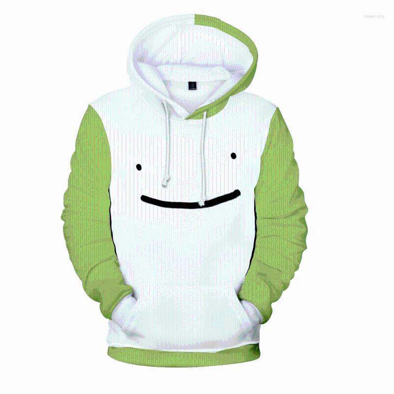 

Men's Hoodies & Sweatshirts Dream Merch Pullover Hoodie SMP Design White Green Stitching Colorful Sweatshirt For Men/Women Streetwear Clothe, D3