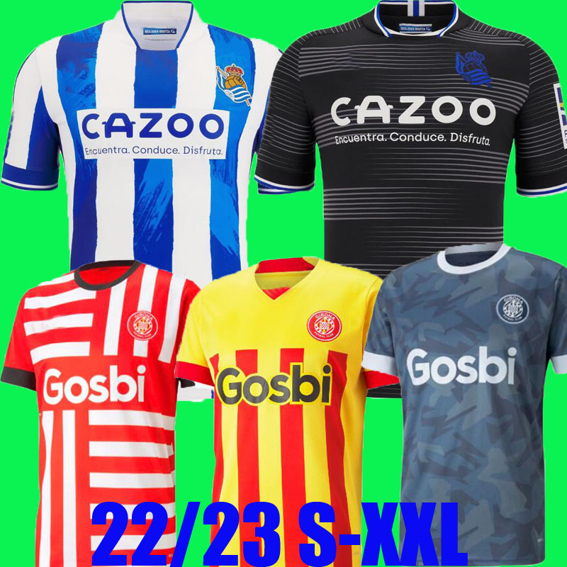 

Real Sociedad 2022 2023 Girona Soccer Jersey OYARZABAL X PRIETO PORTU DAVID SILVA Football Shirt JUANMI 22 23 Carlos Fernandez camiseta de futbol Men kit kids, Real sociedad home