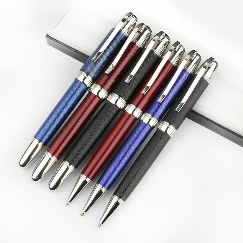 

YAMALANG Business pens Jules Verne Collection Black Blue Red Color Metal Housing Heavy Rollerball with Silver Trim Special Clip Engraving Numbers