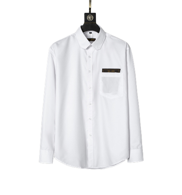 

Mens Plaid Shirts Top quality Embroidery blouse Long Sleeve Solid Color Slim Fit Casual Business clothing Long-sleeved shirt Normal size multiple colour#34, Customize