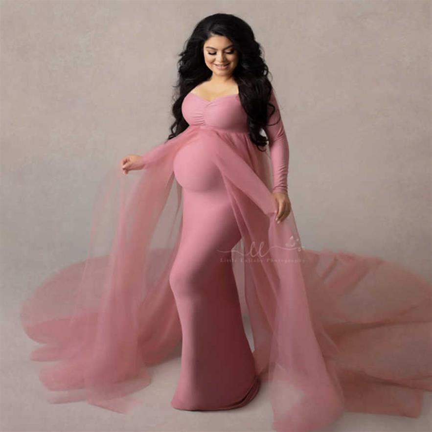 

Pink Maternity Dresses Pography Props Shoulderless Pregnancy Long Dress For Pregnant Women Maxi Gown Baby Showers Po Shoot Q345B, Wreath