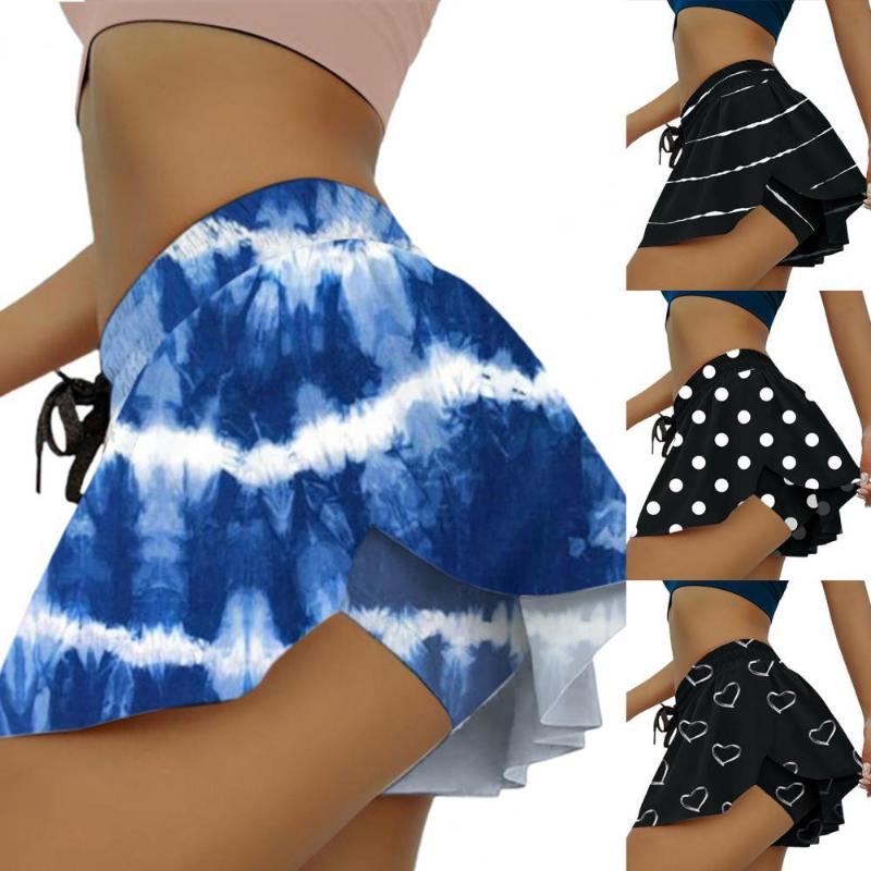 

Women' Shorts Sporty Women Heart Printing Culottes Mini BreathableWomen, Black 3