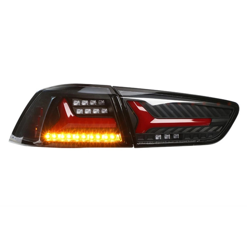 Feu arrière de voiture pour Mitsubishi Lancer 2009-20 16 feux arrière LED feux de circulation DRL antibrouillard Angel Eyes stationnement arrière