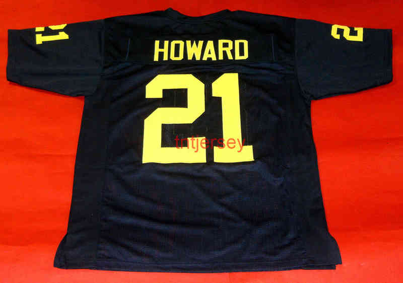 Mit barato personalizado DESMOND HOWARD MICHIGAN WOLVERINES JERSEY STITCHED agregar cualquier número de nombre