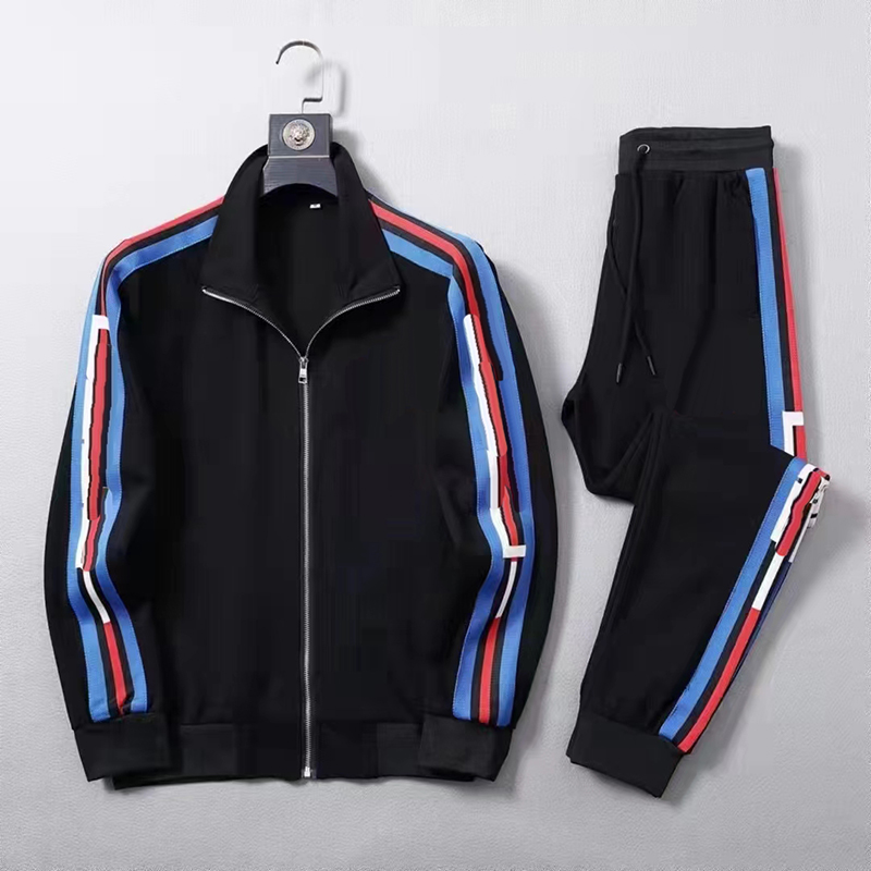 Célèbre nouveau survêtement masculin mode mince jogging automne d'automne hiver unisexe lettre imprimée de la veste de veste m-3xl # 02
