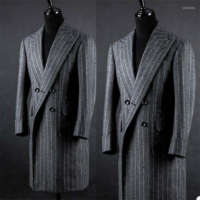 

Men's Wool & Blends Woolen Men Coat Double Breasted Suits Tuxedos Custom Made Peaked Lapel Blazer Viol22, Same as pics