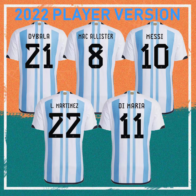 

22 23 Player version L.MARTINEZ LO CELSO Soccer Jersey 2022/2023 Argentina MESSIs AGUERO DI MARIA Shirt LAUTARO DE PAUL national team Football Uniform, 22/23 home player version
