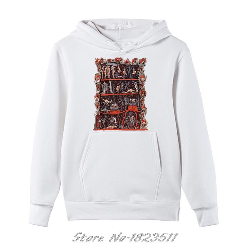 

Men's Hoodies & Sweatshirts Men Autumn Winter Fleeces Sweatshirt Hortus Deliciarum Hell Medieval Torture Satan Hoodie Hip Hop Jacket Tops Ho, Black