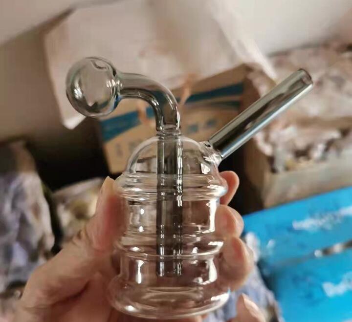 

Newest Pyrex Thick Glass Bubbler Mini Hookahs Filter Oil Burner Bong Pipes Portable Dry Herb Tobacco Preroll Rolling