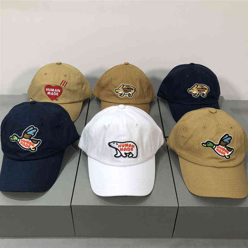 

Best Quality 2022ss Human Made Duck Fashion Baseball Cap Men Embroidered Human Made Vintage Caps Adjustable Buckle Hats T220726