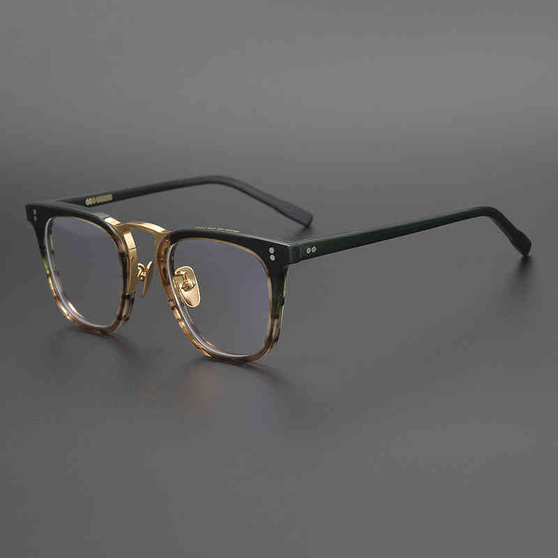 

Anti Mafia storm sun Honglei's same glasses manual Chinese Gold Titanium beam plate tide myopia glasses frame