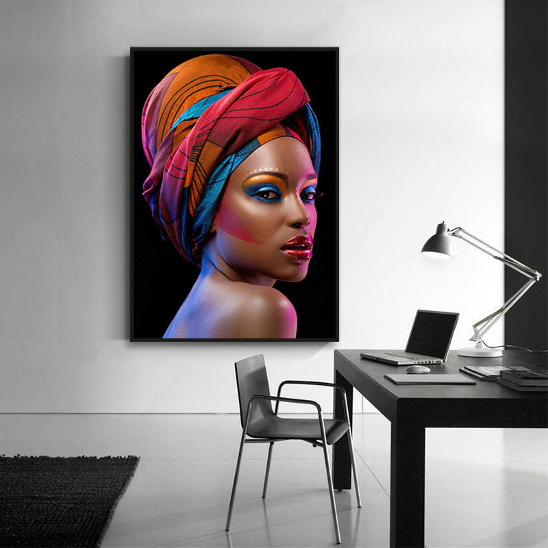 

Sexy Nude African Woman Canvas Painting Beauty Wall Picture Print Poster Scandinavian Wall Art Picture for Living Room Cuadros