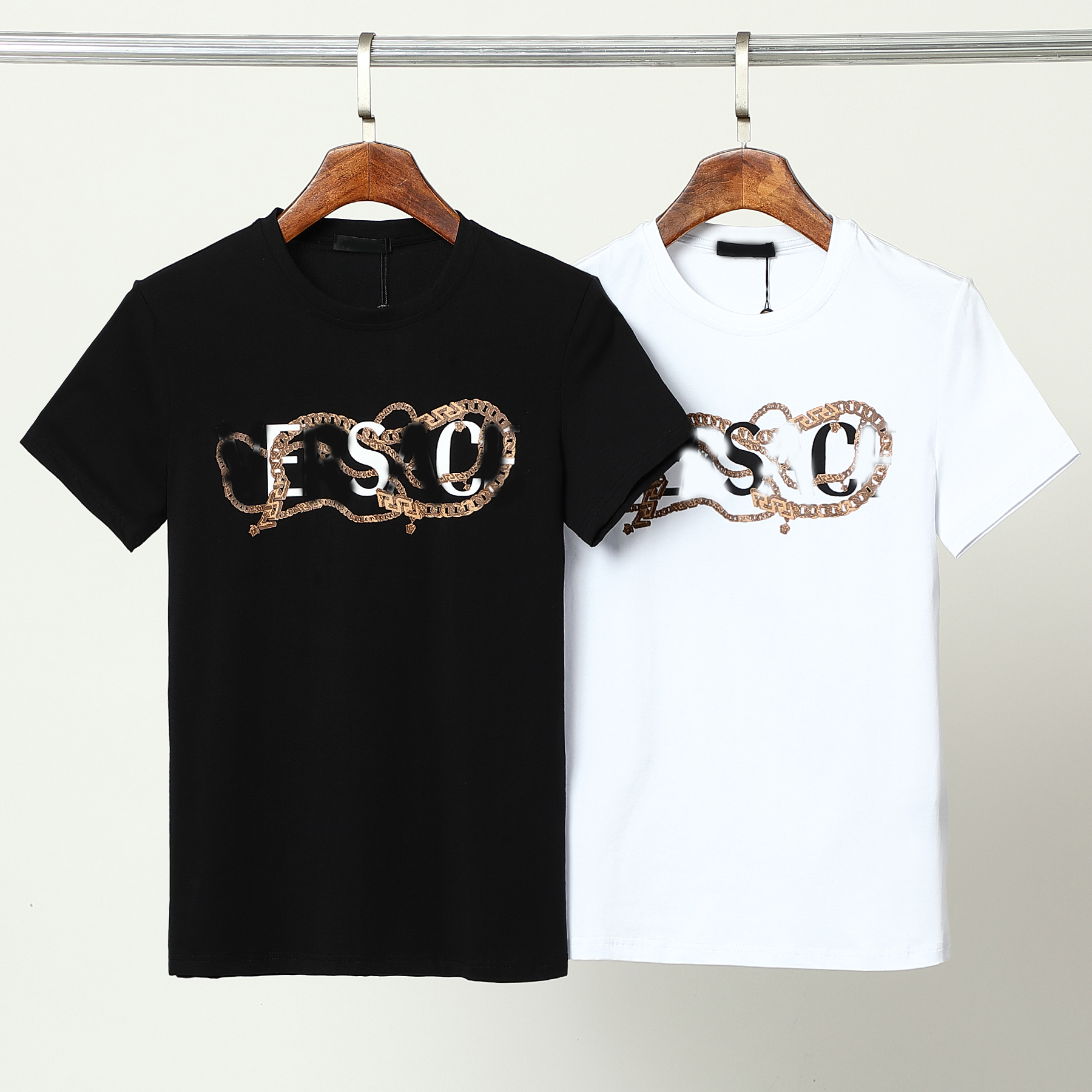 

2022 New Fashion Women And Men Tops Summer Female Letter Appliques Luxury Brands T-Shirt Ladies High Quality Casual Cotton Tees ff CREW119, Black