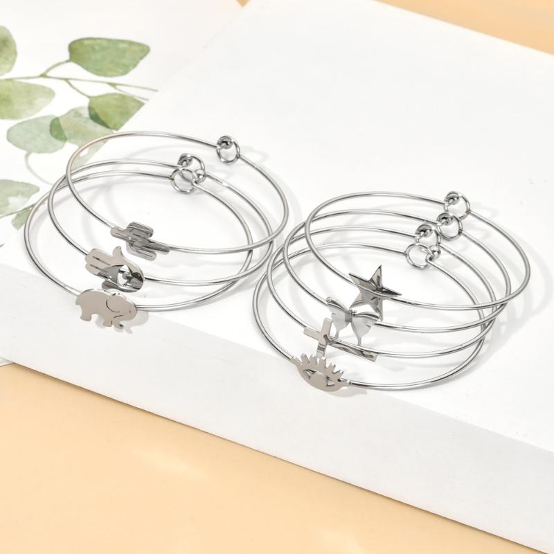 

Charm Bracelets Bangle Wire Star For Women Jewellery Friendship Jewelry Gift Girl Wholesale PulserasCharm