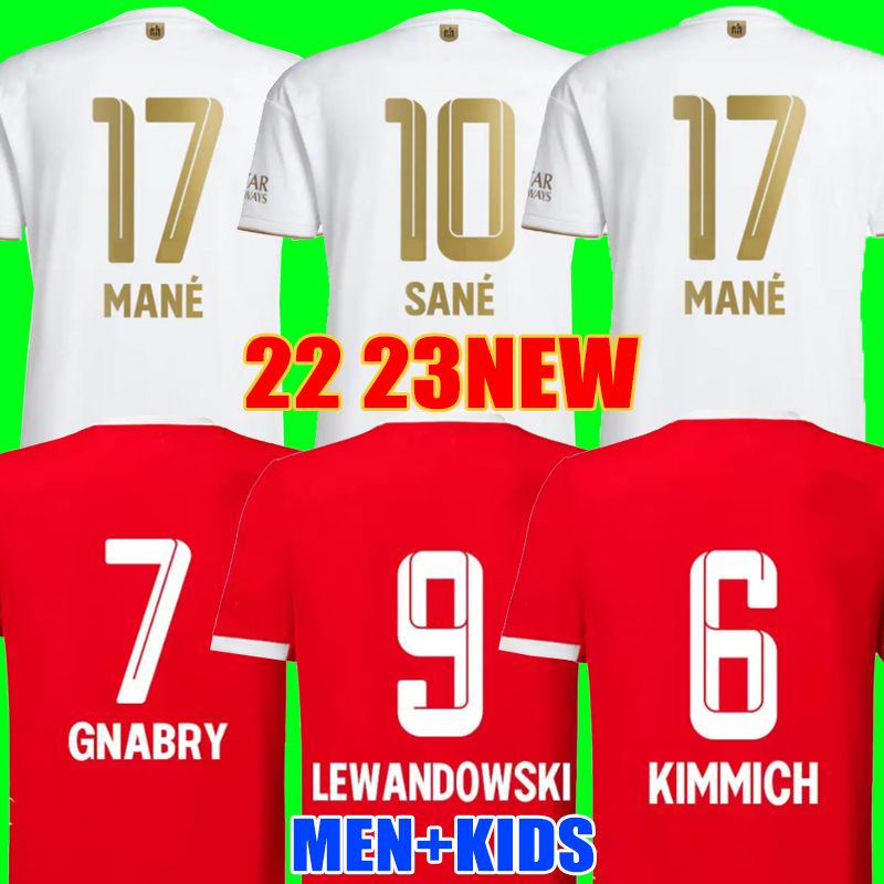 

Lewandowski Soccer Jerseys Player Version 21 22 23 Sane Bayern Munich Goretzka Coman Muller Davies Kimmich Football Shirts Men Kids Kit 2022 2023 Uniformes, 2022 home men jersey