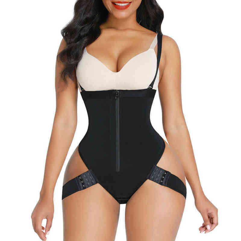

Nxy ly 2-in-1 High Waist Hip Lifting Pants Shaper Underwear for Women Exceptional Shapewear Women's Cuff Tummy Trainer Female 220613, Black