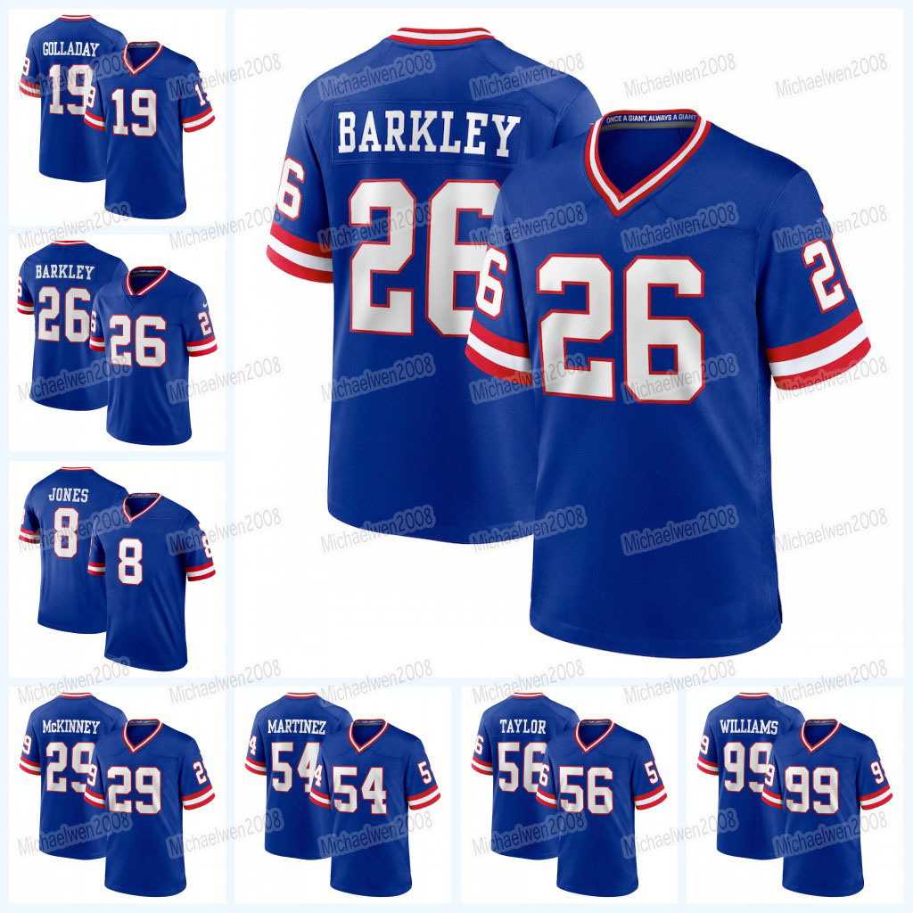 

Saquon Barkley Giants Football Jersey Daniel Jones Tyrod Taylor Lawrence Taylor Blake Martinez Leonard Williams David Moa Sterling Shepard Xavier McKinney, Women