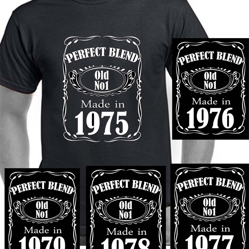 

cotton Casual Men T Shirt O-Neck Tops 1975 1976 1977 1978 1979 T Shirt T-Shirt Clothing Birthday Age Year Party Gift T Shirts 220407