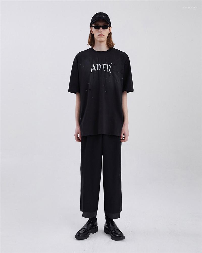 

Men's T-Shirts ADER ERROR Tear Logo T-shirt Loose Round Neck TEEMen's Imon22