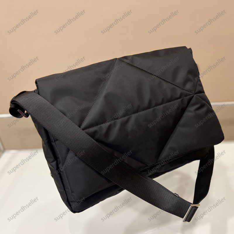 

Women Shoulder Bags Women Large Message High Quality Classic Letter Diamond Quilted Flip Brand Chain Handbags With Logo, Black