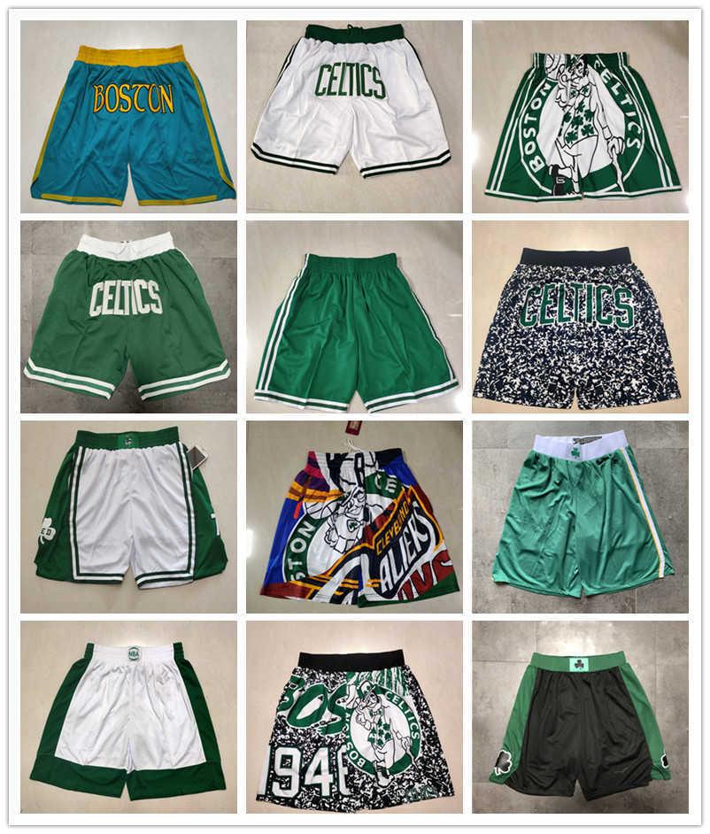 

Boston''Celtics''men Throwback Basketball Shorts pocket''nba'', Color