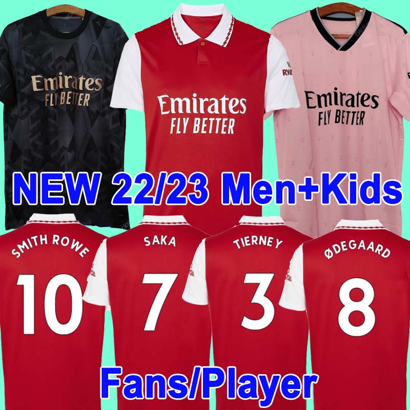 

22 23 PEPE SAKA jerseys Fans Player version Gunners ODEGAARD THOMAS WILLIAN NICOLAS TIERNEY SMITH ROWE ARSen 2022 2023 soccer football shirt Men Kids kit, 21/22 men home fans