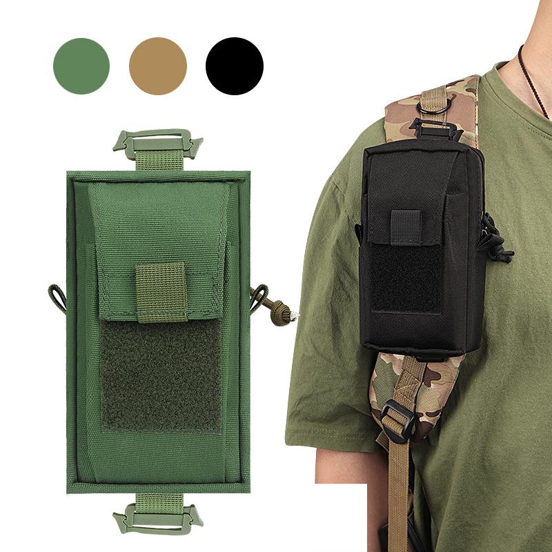 

Outdoor Bags Travel Camping Bag Tactical Shoulder Strap Molle Accessory Multi-function Sports Waist PortableOutdoor, Green color