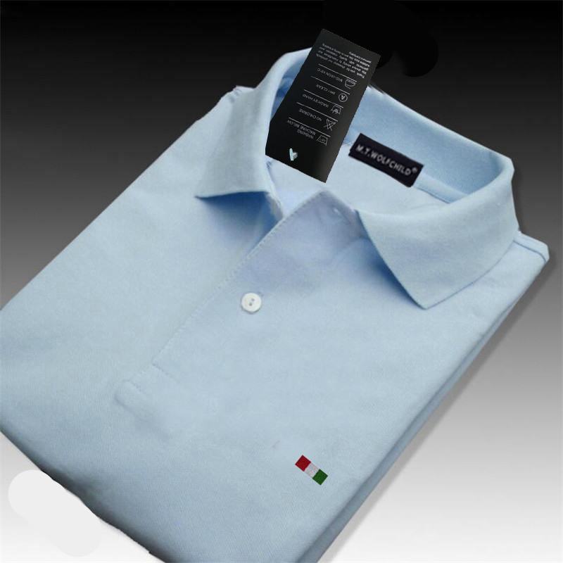

Polo shirt Men 100% Cotton High Quality Summer short sleeve Male Plus Size 5XL tee Casual lapel top business Hommes logo, Light yellow