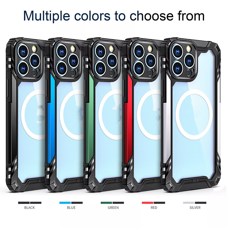 

Phone Case Magnetic Wireless Charge For new mag safe iPhone 14 13 12 11 Pro Max X XR XS Shockproof Armor Matte Silicon Cover, Blue