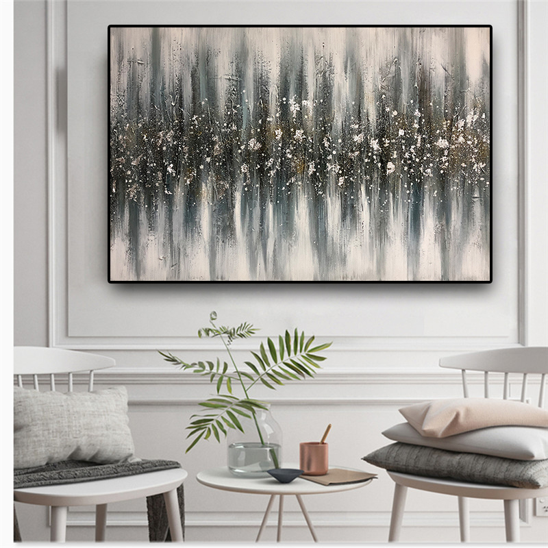 

Black and White Abstract Painting on Canvas Posters and Prints Cuadros Wall Art Picture for Living Room Scandinavian Home Decor