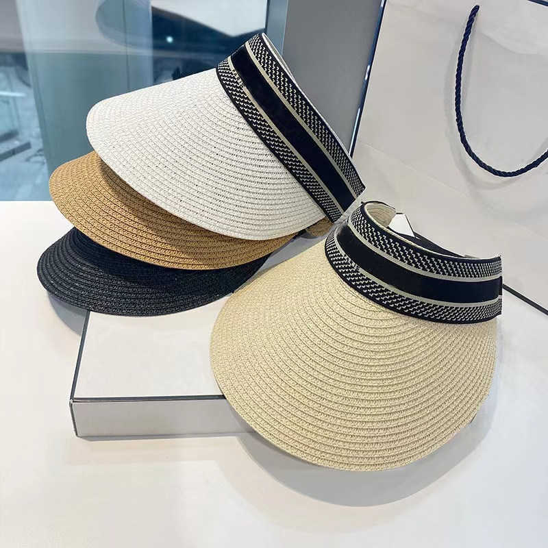 

Designer Straw hat Grass Braid cap sun upgraded thickened brand caps luxury letter baseball hats beach holiday Women and Man adjustable size