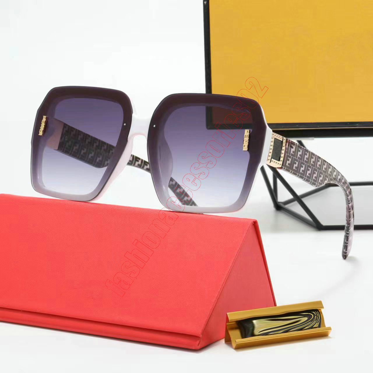 

Baguette Light F Havana Sunglasses women Fashion Designer Link Square Sunglasses Goggle Beach Bold Sun Glasses For Man Woman Good