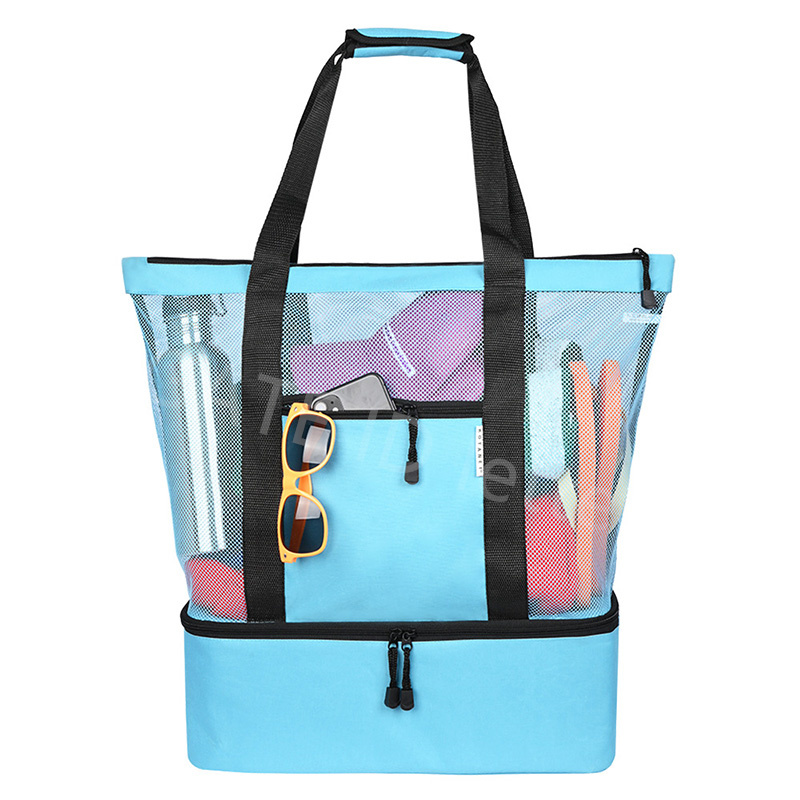 SS Luxury Designer Plain Thermal Isolation Sacs Tote Summer Cold Storage Portable Planche Prage Place haut de gamme Mesh Mesh Sac à main portefeu