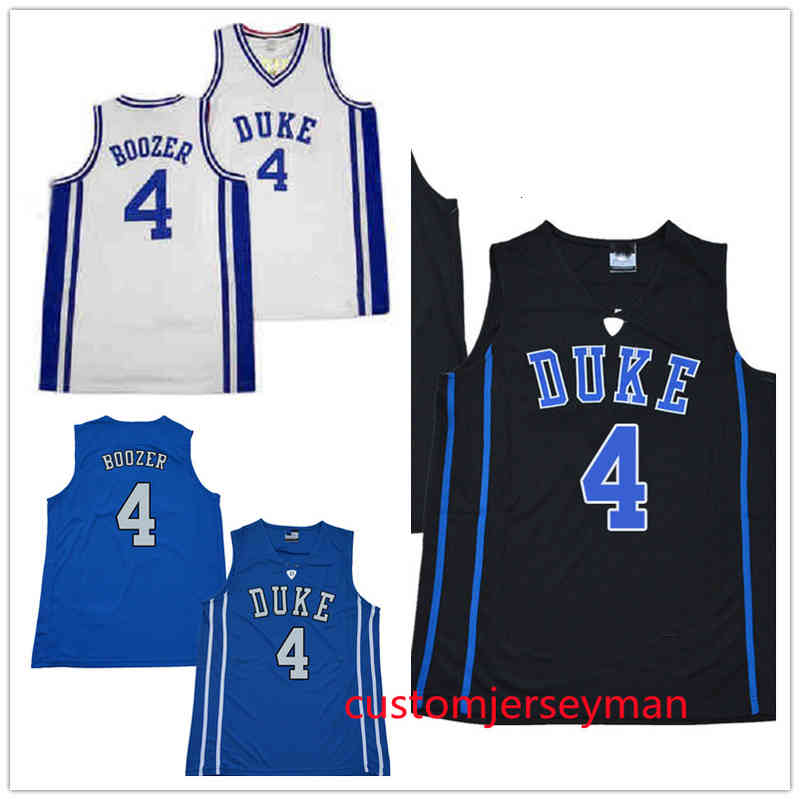 

COLLEGE duke BASKETBALL Jersey retro Carlos #4 Boozer jerseys white blue black throwback Mens Stitched Custom made size -5XL