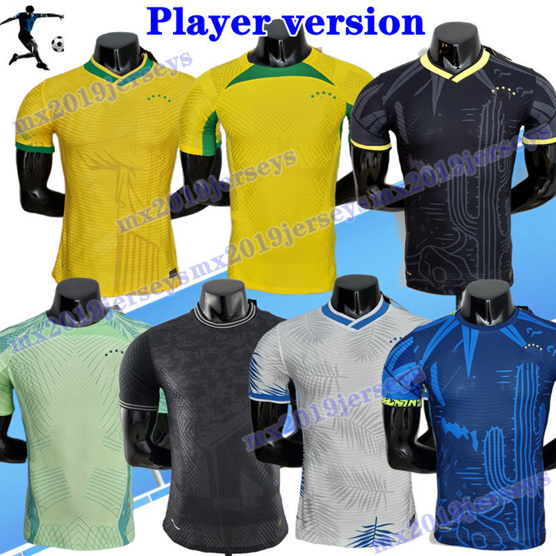 

Player version 2022 2023 MARQUINHOS SILVA DANI ALVES home soccer jerseys PAQUETA COUTINHO FIRMINO 21 22 23 maillots Training football shirt, Black